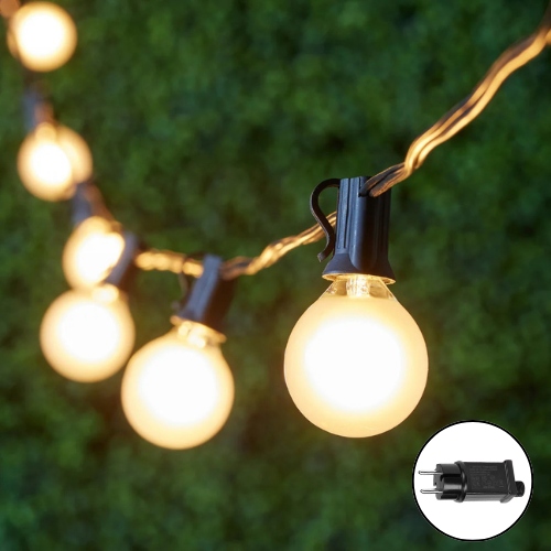 G40 Outdoor Bulb String Lights Hanging - IP44 Rainproof G40 Globe LED Bulbs